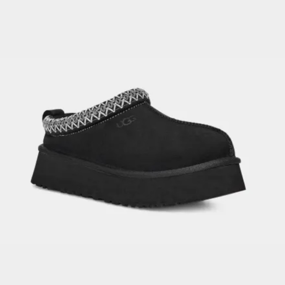 NWT UGG Tazz Platform Suede Slipper Black Women’s 7 - Picture 5 of 16